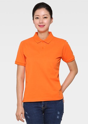 30수 PK 실켓 오렌지 반팔 티셔츠(남여공용)